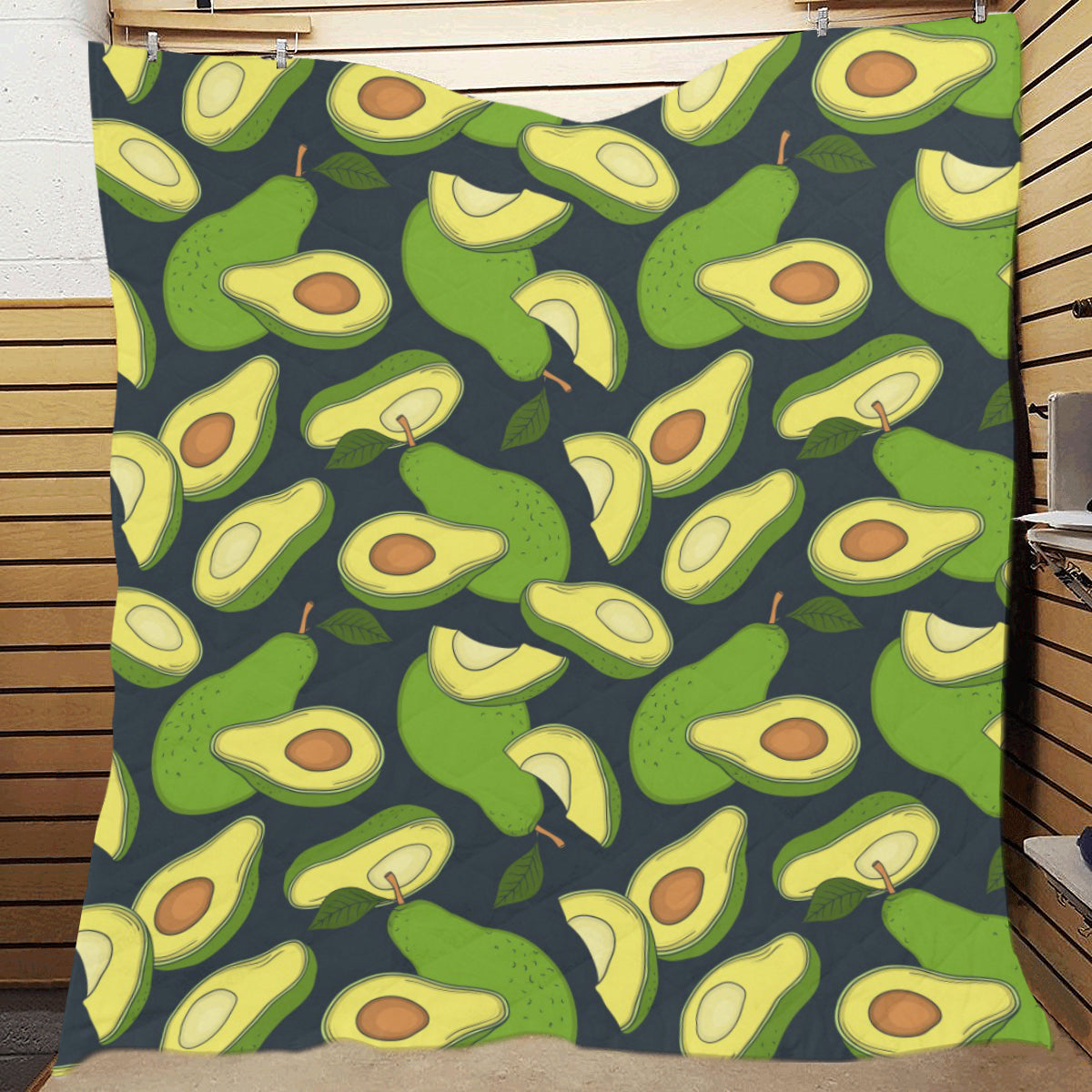 Avocado Pattern Print Design AC013 Premium Quilt
