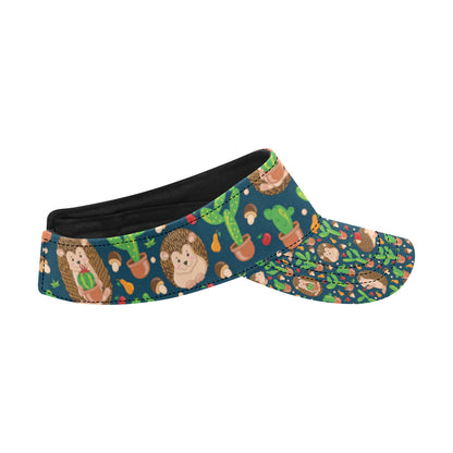 Hedgehog Cactus Pattern Print Design 04 Unisex Sun Visor