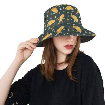 Taco Pattern Print Design TC02 Unisex Bucket Hat