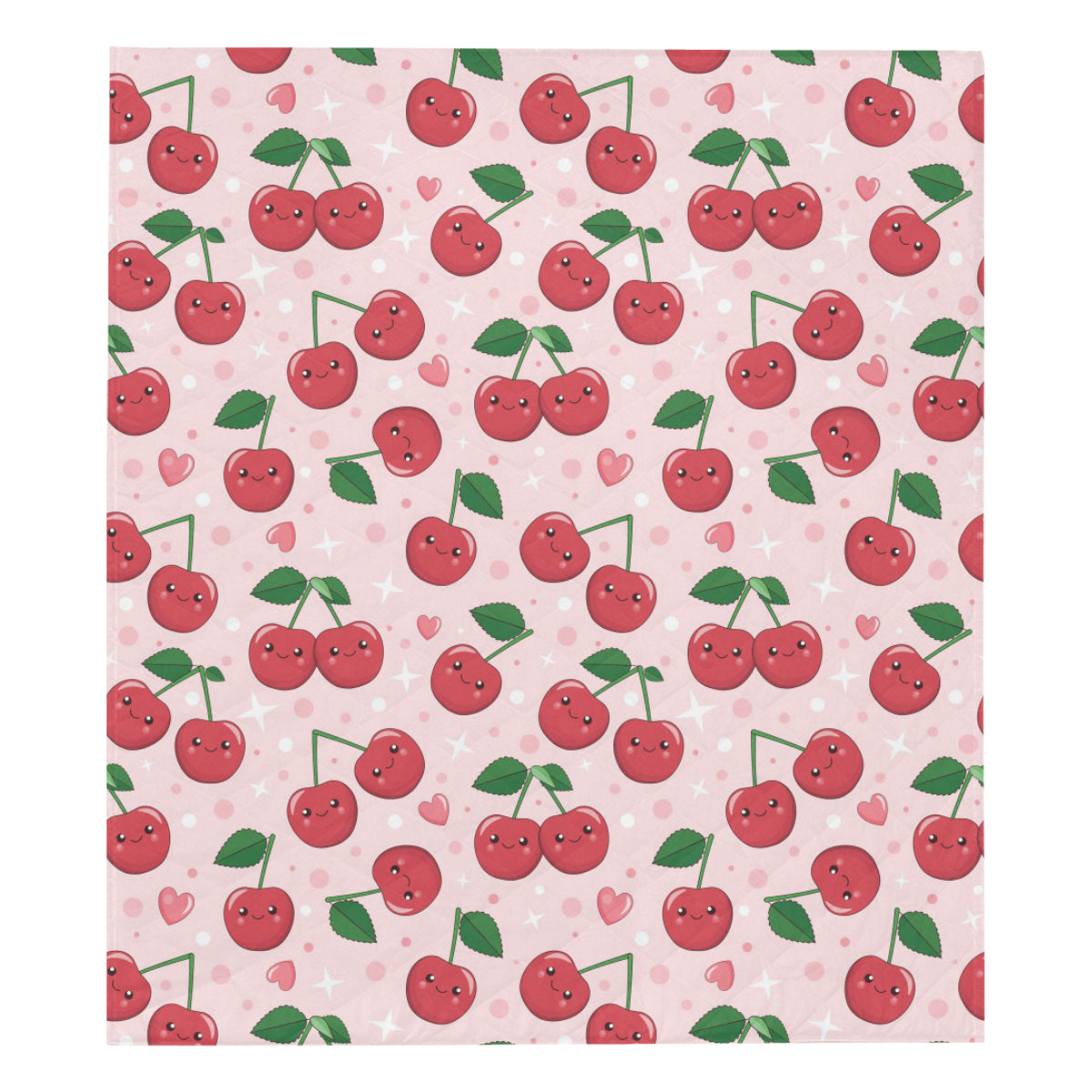 Cherry Pattern Print Design CH02 Premium Quilt