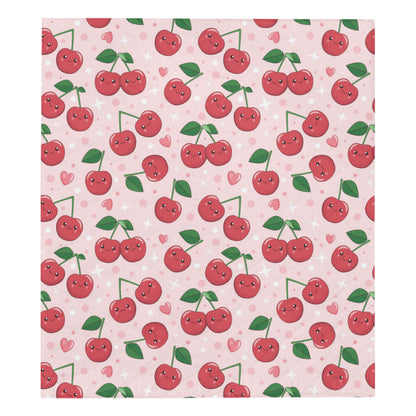 Cherry Pattern Print Design CH02 Premium Quilt