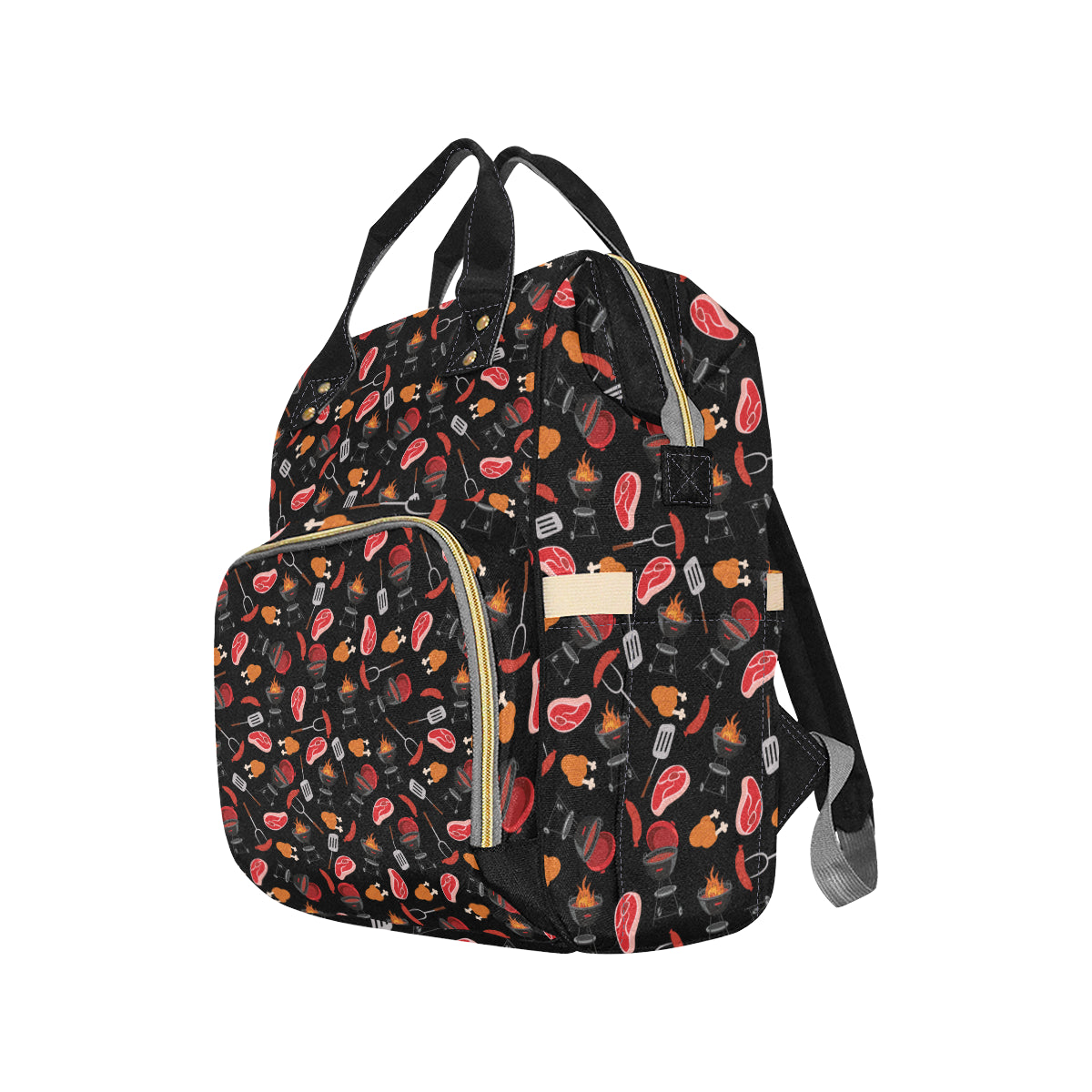Barbecue Pattern Print Design 04 Diaper Bag Backpack