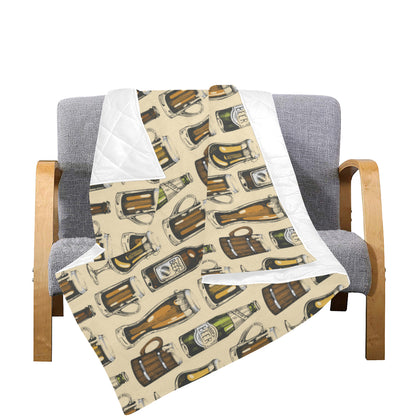 Beer Pattern Print Design 04 Premium Quilt