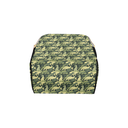 Camouflage Dinosaur Pattern Print Design 03 Diaper Bag Backpack