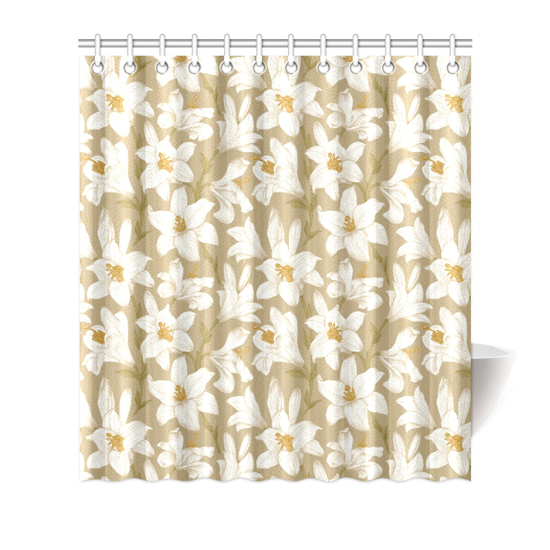 Lily Pattern Print Design LY07 Shower Curtain