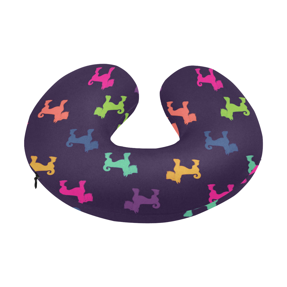Schnauzers Pattern Print Design A05 U-Shaped Travel Neck Pillow