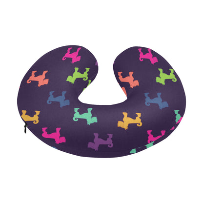 Schnauzers Pattern Print Design A05 U-Shaped Travel Neck Pillow