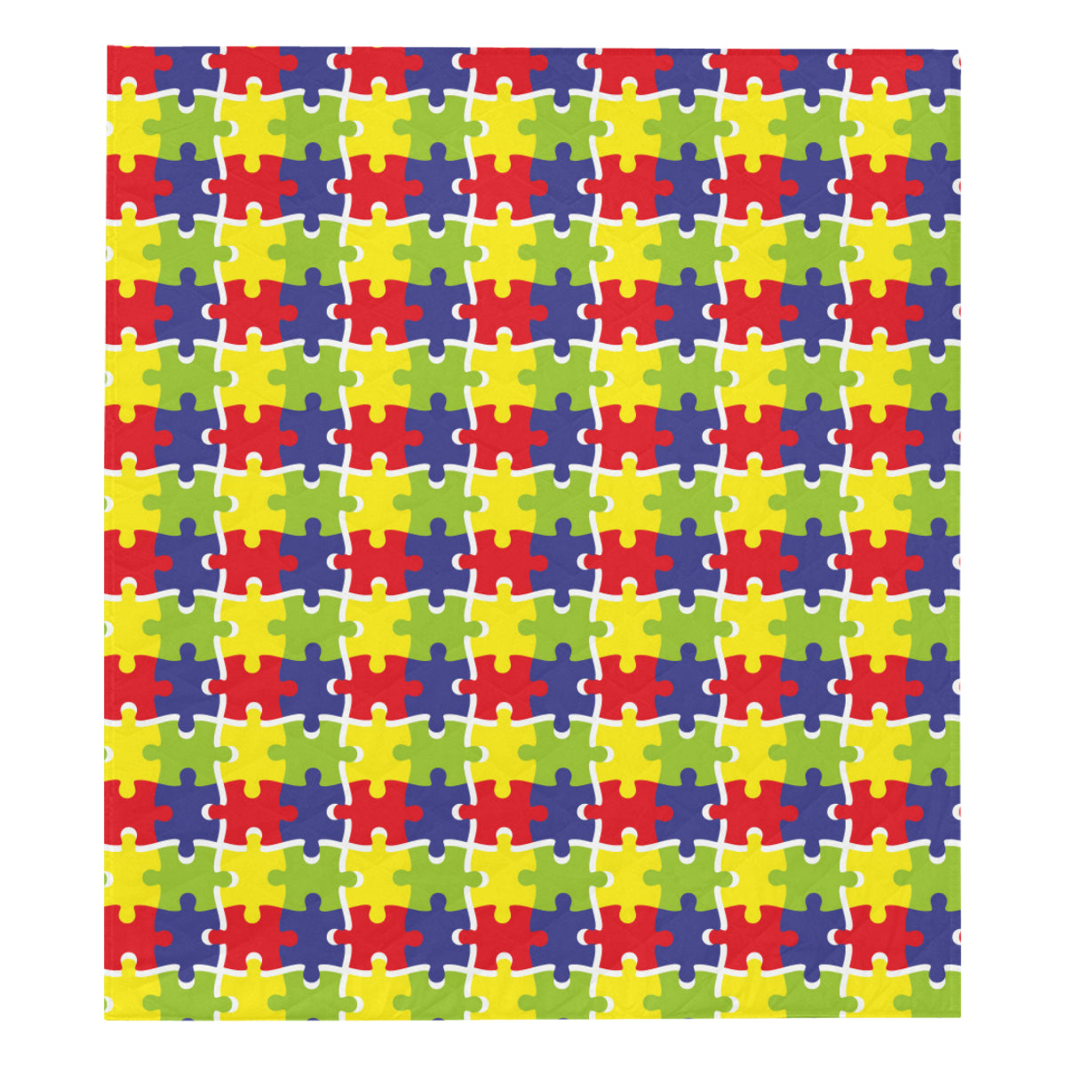 Autism Awareness Pattern Print Design 03 Premium Quilt