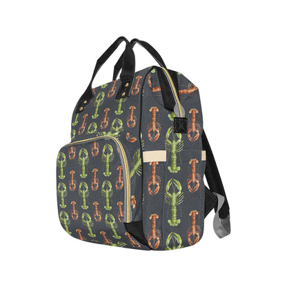Lobster Pattern Print Design 01 Diaper Bag Backpack