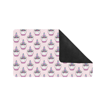 Cupcakes Unicorn Print Pattern Rubber Doormat