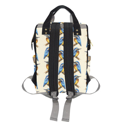 Kingfisher Pattern Print Design 01 Diaper Bag Backpack