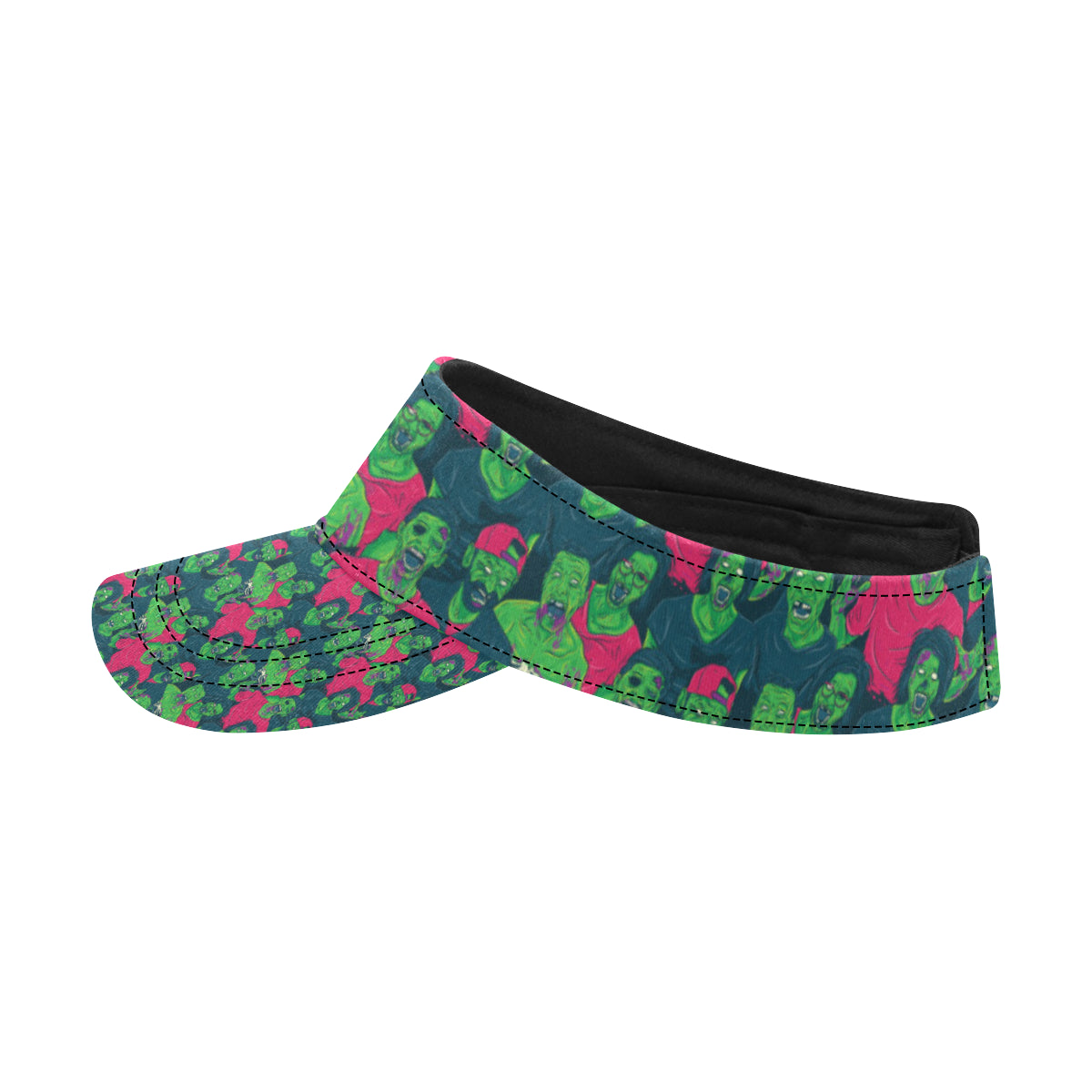 Zombie Themed Design Pattern Print Unisex Sun Visor