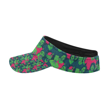 Zombie Themed Design Pattern Print Unisex Sun Visor