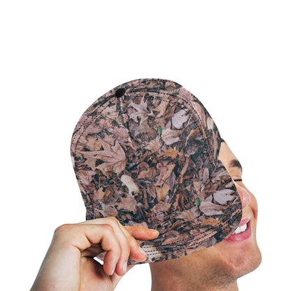 Camouflage Realistic Tree Leaf Print Snapback Cap