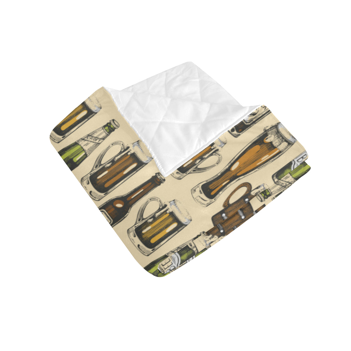 Beer Pattern Print Design 04 Premium Quilt