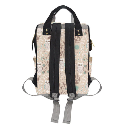 Owl Pattern Print Design A02 Diaper Bag Backpack