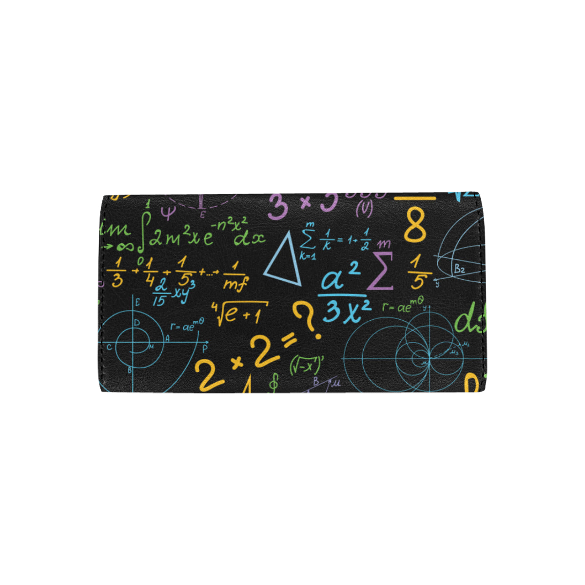 Math Pattern Print Design 03 Women's Trifold Wallet