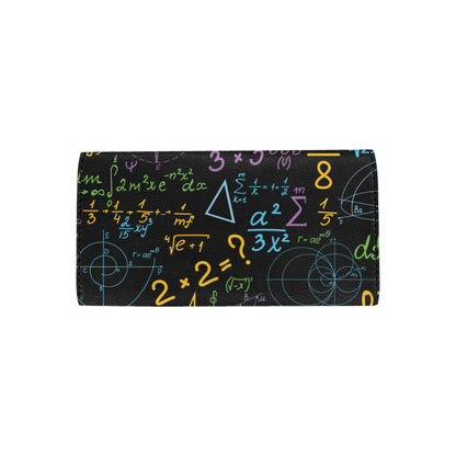 Math Pattern Print Design 03 Women's Trifold Wallet