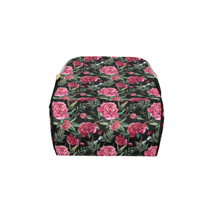Peony Pattern Print Design PE04 Diaper Bag Backpack