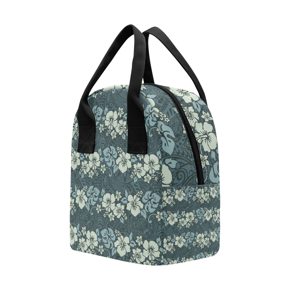 Flower Hawaiian Hibiscus Style Print Pattern Insulated Lunch Bag