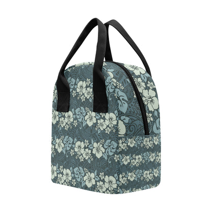 Flower Hawaiian Hibiscus Style Print Pattern Insulated Lunch Bag