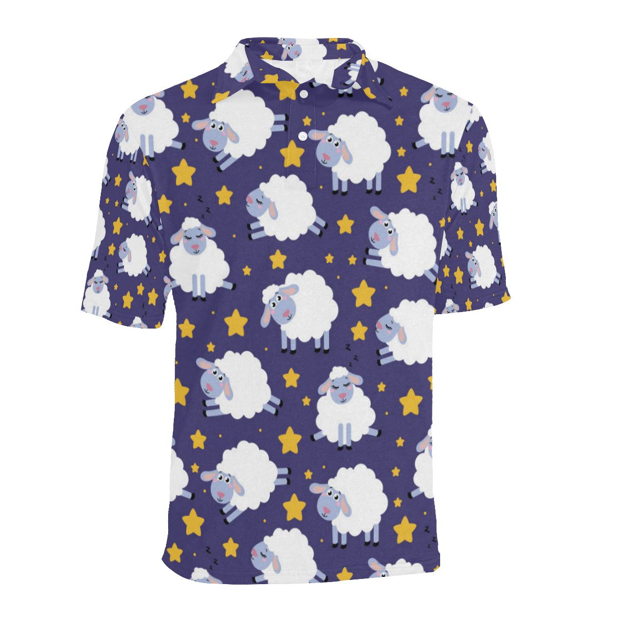 Sheep Pattern Print Design 03 Men Polo Shirt
