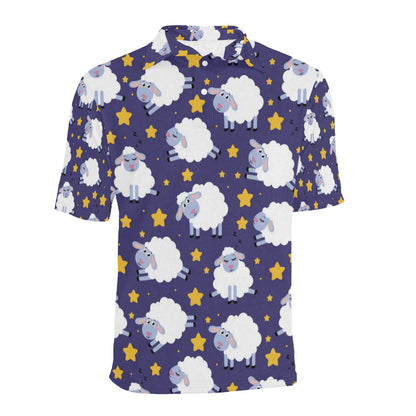 Sheep Pattern Print Design 03 Men Polo Shirt