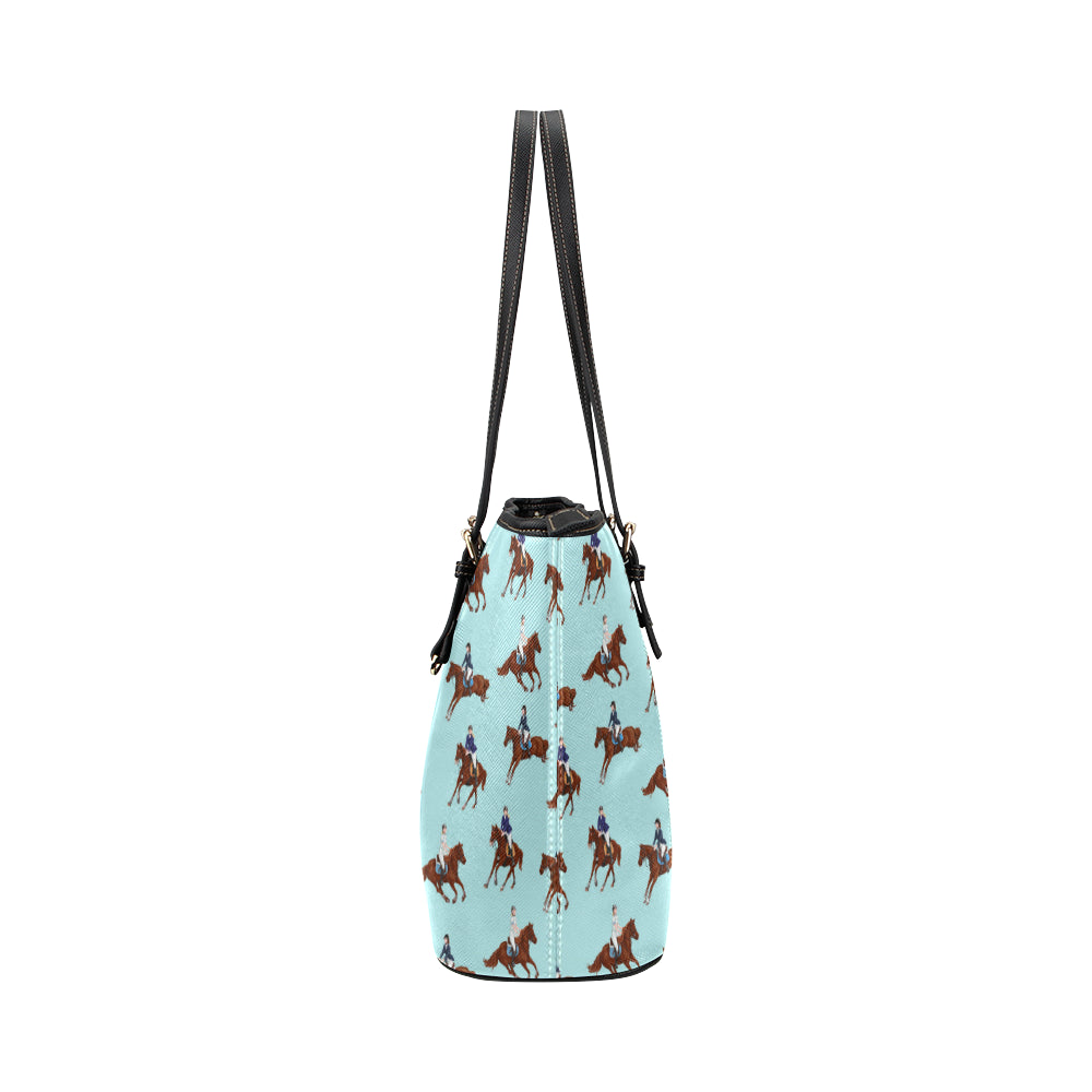 Equestrian Horse Riding Leather Tote Bag