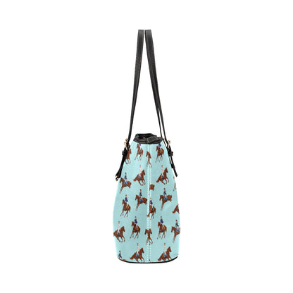 Equestrian Horse Riding Leather Tote Bag