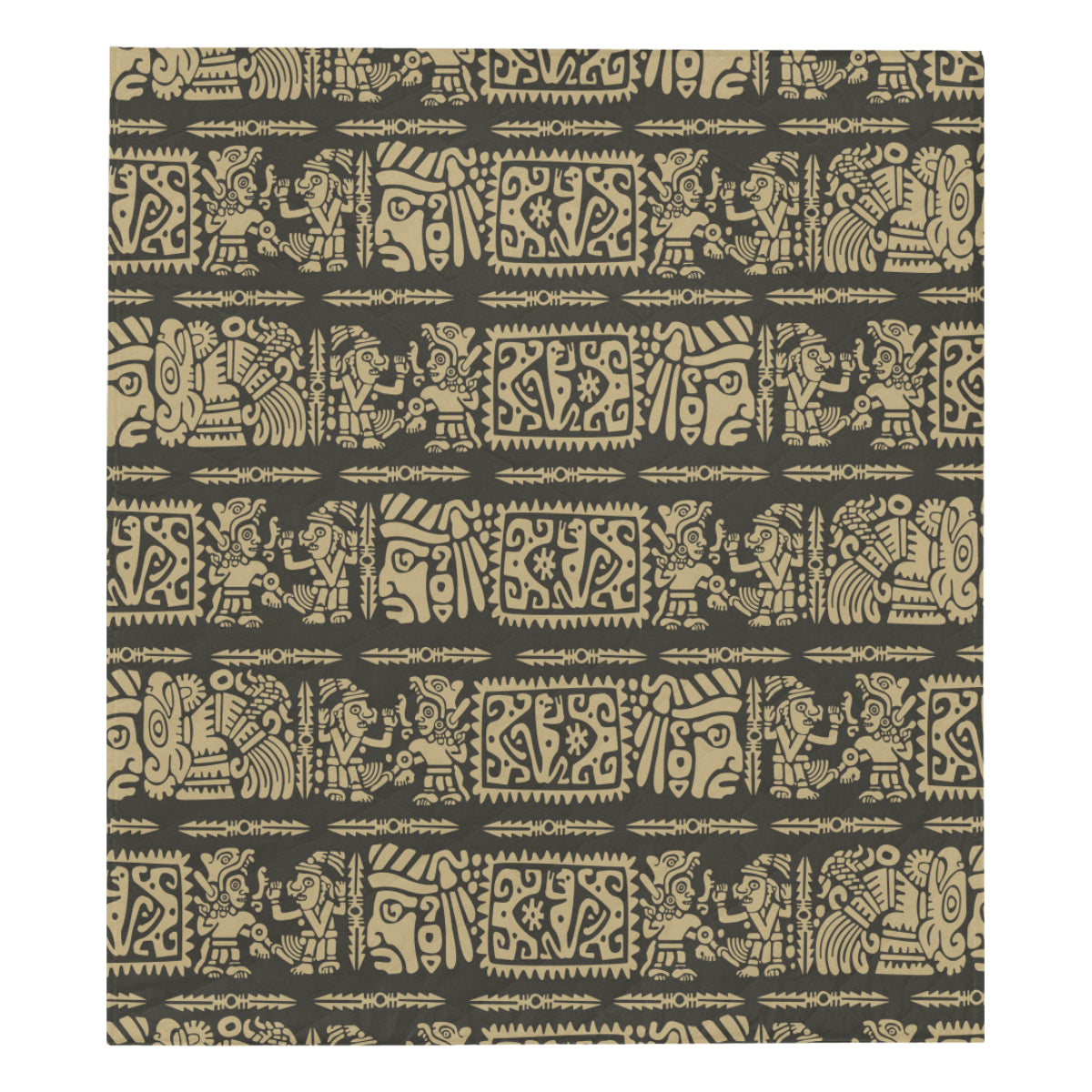 Mayan Pattern Print Design 02 Premium Quilt