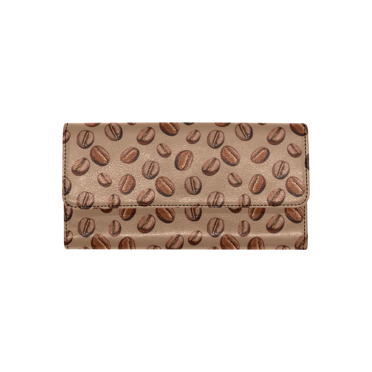 Coffee Pattern Print Design 07 Women's Trifold Wallet