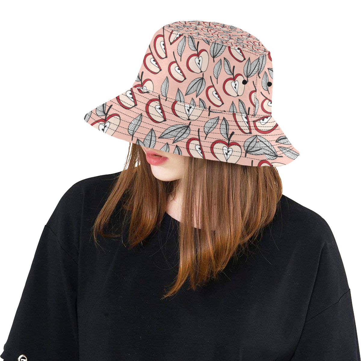 Apple Pattern Print Design AP04 Unisex Bucket Hat