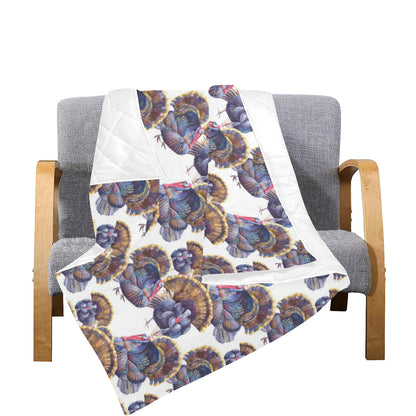 Turkey Pattern Print Design 01 Premium Quilt