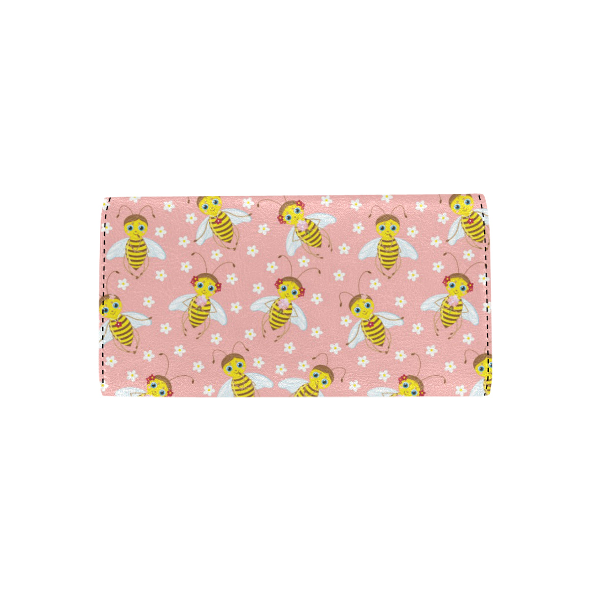 Bee Pattern Print Design BEE07 Women's Trifold Wallet