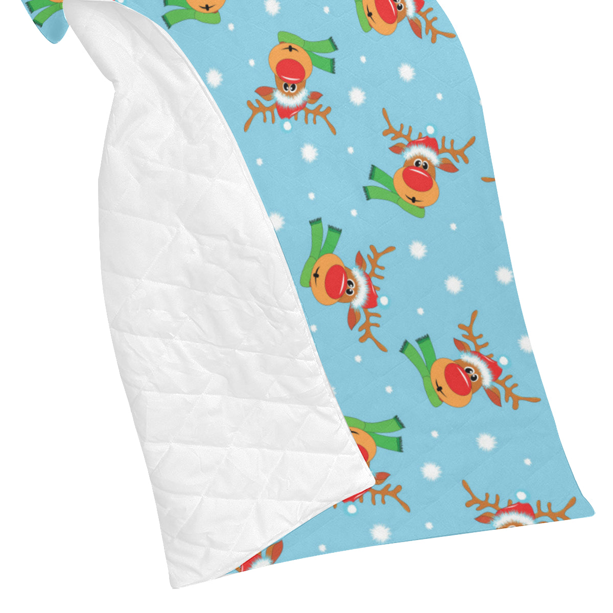 Reindeer cute Pattern Print Design 02 Premium Quilt