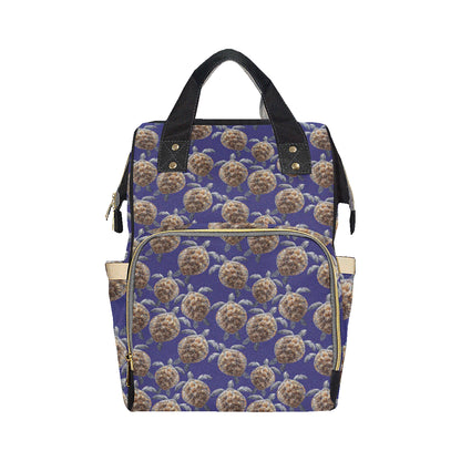 Sea Turtle Pattern Print Design T05 Diaper Bag Backpack
