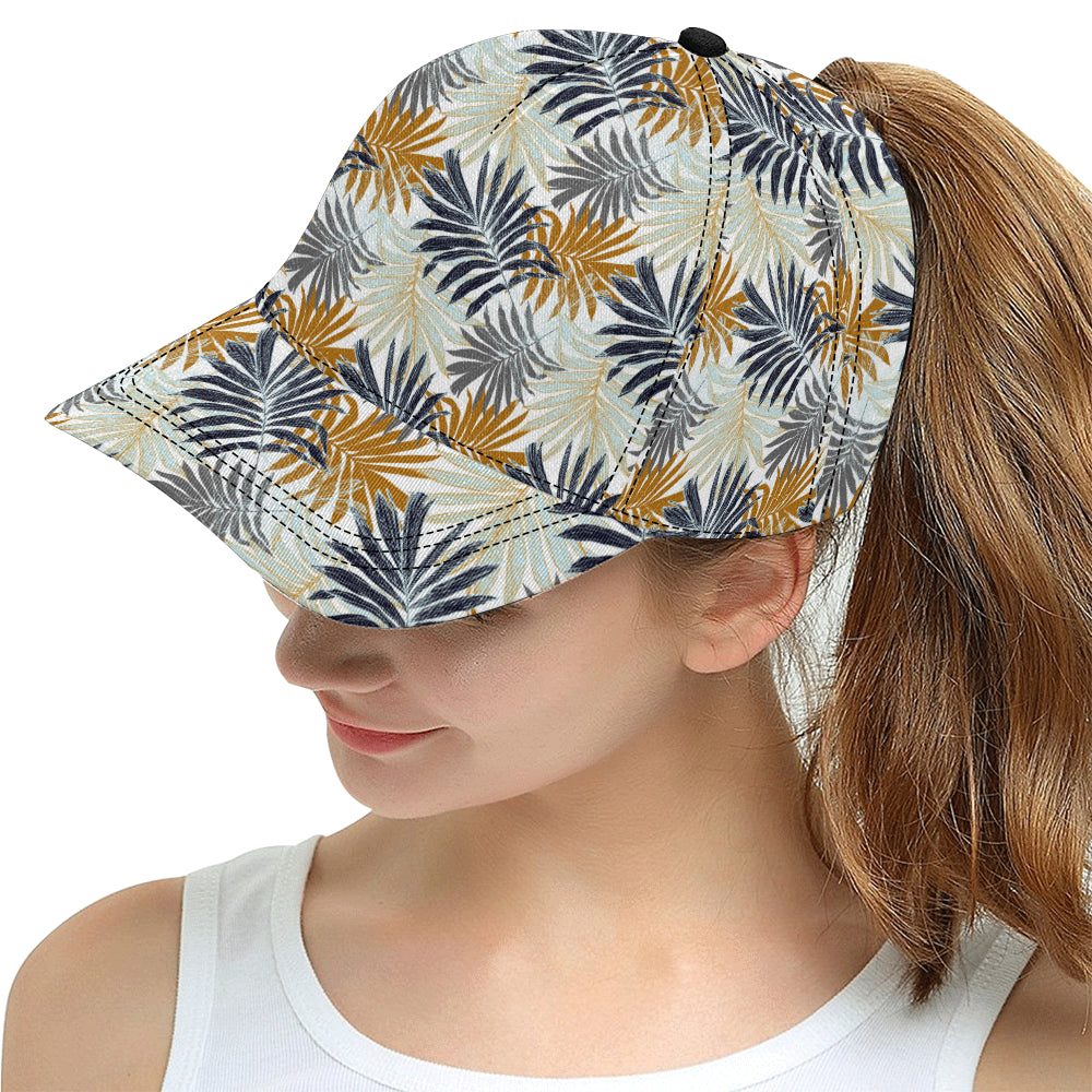 Colorful Tropical Palm Leaves Snapback Cap