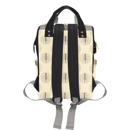 Mandolin Pattern Print Design 02 Diaper Bag Backpack