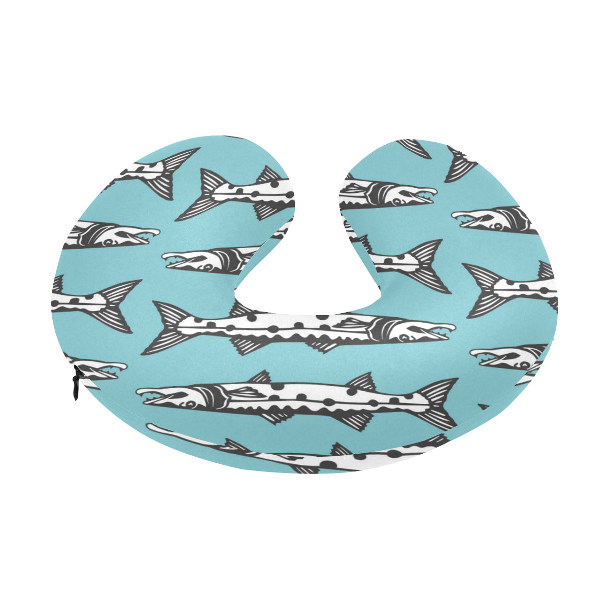 Barracuda Pattern Print Design 03 U-Shaped Travel Neck Pillow