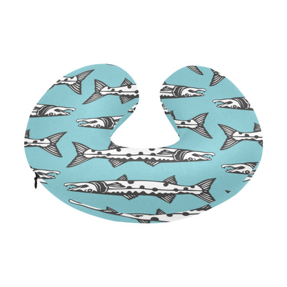 Barracuda Pattern Print Design 03 U-Shaped Travel Neck Pillow