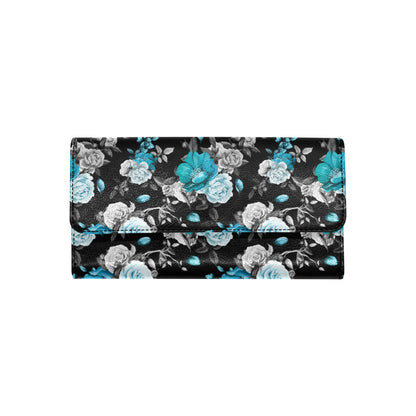 Rose Pattern Print Design A02 Women's Trifold Wallet