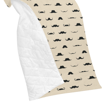 Mustache Pattern Print Design A03 Premium Quilt