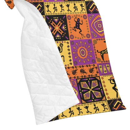 African Pattern Print Design 02 Premium Quilt
