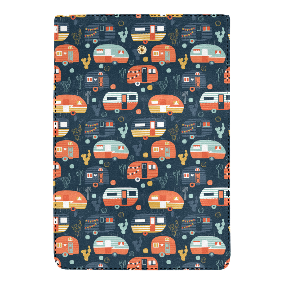 Camper Caravan Print Pattern Women's Trifold Wallet