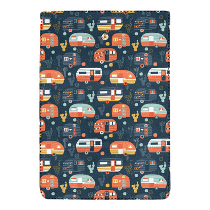 Camper Caravan Print Pattern Women's Trifold Wallet