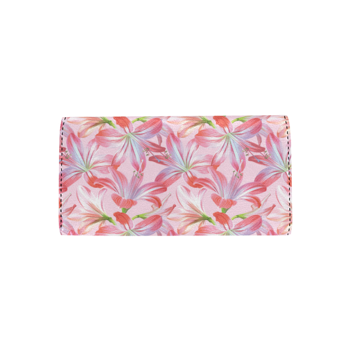 Amaryllis Pattern Print Design 02 Women's Trifold Wallet