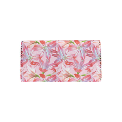 Amaryllis Pattern Print Design 02 Women's Trifold Wallet