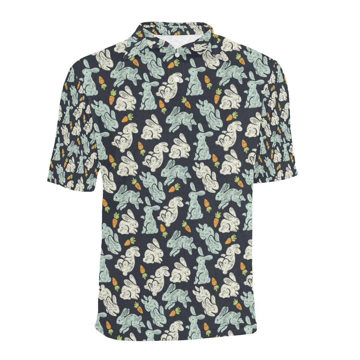 Bunny Pattern Print Design 04 Men Polo Shirt