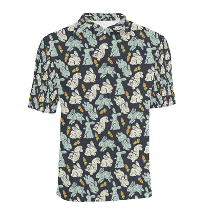 Bunny Pattern Print Design 04 Men Polo Shirt