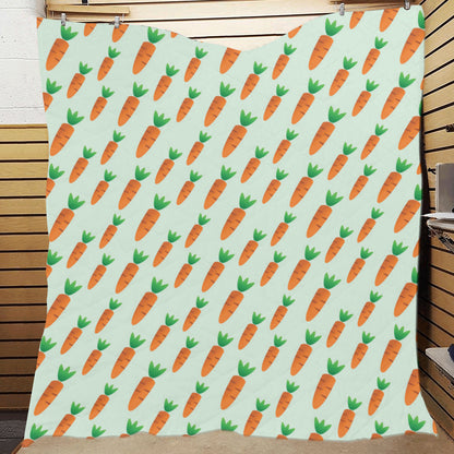 Carrot Pattern Print Design 05 Premium Quilt